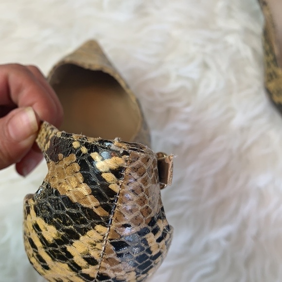 ELLEN Tracy snake print slingback heel shoes size 7.5 - Picture 13 of 13